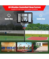 Costway Portable Basketball Hoop Stand Adjustable Height Shatterproof