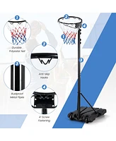 Costway 8.5-10FT Adjustable Basketball Hoop Goal with Fillable Base Wheel Shooting Practice