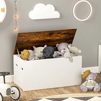 Costway Flip-top Storage Chest Lift Top Storage Bench Wooden Deck Box Toy Box