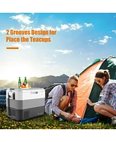 Costway 70 Quart Portable Electric Car Cooler Refrigerator Compressor Freezer Camping