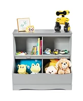 Costway Children's Multi-Functional Bookcase Toy Storage Bin Kids Floor Cabinet