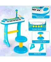 Costway 31 Key Kids Piano Keyboard Toy Toddler Musical Instrument w/ Microphone