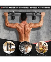 Costway Wall Mounted Multi-Grip Pull Up Bar W/Foam Handgrips Full Body Workout