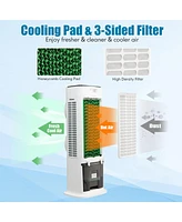 Costway 3-in-1 Evaporative Air Cooler w/ Fan &Humidifier Swamp Fan w/ 9H Timer Remote