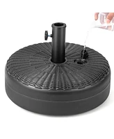 Costway 18'' Patio Fillable Round Umbrella Base Stand Holder Fit Pole 1.5''/1.9'' Weighted