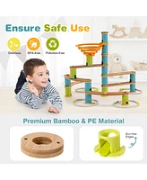 Wooden Marble Run Construction 111PCS Stem Educational Learning Toys for Kid