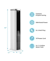 Costway 3-In-1 Portable Evaporative Air Cooler 40'' Bladeless Cooling Tower Fan w/Timer