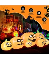 Costway 8FT Long Halloween Inflatable Pumpkins Self Inflating