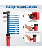 Costway Multi-function Dip-up Station Power Tower Adjustable Height Home