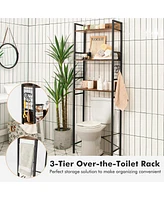 Costway 3-Tier Over-The-Toilet Storage Rack Bathroom Organizer Space Saver