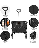Costway Collapsible Folding Wagon Cart Outdoor Utility Garden Trolley Buggy Shopping Toy