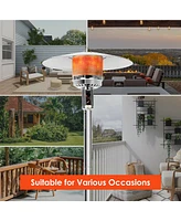 Costway 48000 Btu Stainless Steel Propane Patio Standing Lp Gas Heater