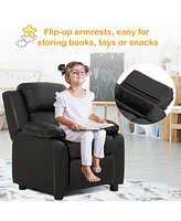 Costway Deluxe Padded Kids Sofa Armchair Recliner Headrest Children