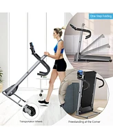 Costway 1100W Folding Treadmill Electric Support Motorized Power