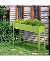 Costway 40''x12'' Outdoor Elevated Garden Plant Stand Raised Tall Flower Bed