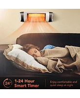 Costway Patio Electric Heater Wall-Mounted Infrared Heater