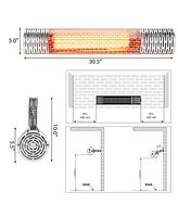 Costway 1500W Wall-Mounted Infrared Heater Indoor & Outdoor Electric Heater