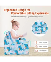 Costway 2-in-1 Convertible Kids Sofa to Lounger Flip-Out Chair