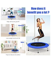 Costway 38" Mini Folding Trampoline Portable Recreational Fitness Rebounder
