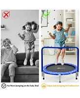 Costway 36'' Kids Trampoline Rebounder W/Full Covered Handrail