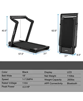 Costway 4.0HP Foldable Electric Treadmill Jogging Machine