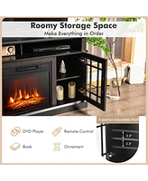 48'' Fireplace Tv Stand W/ 1400W Electric Fireplace for TVs up to 50 Inches