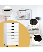Costway 7 Drawer Chest Storage Dresser Floor Cabinet Organizer