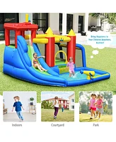 Costway Inflatable Bouncer Water Slide Bounce House Splash Pool without Blower