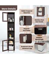 Costway 71'' Tall Tower Bathroom Storage Cabinet Organizer Display Shelves Bedroom