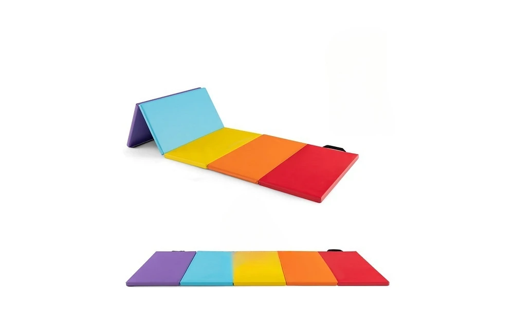 Slickblue 5-Panel Folding Gymnastics Mat for Kids