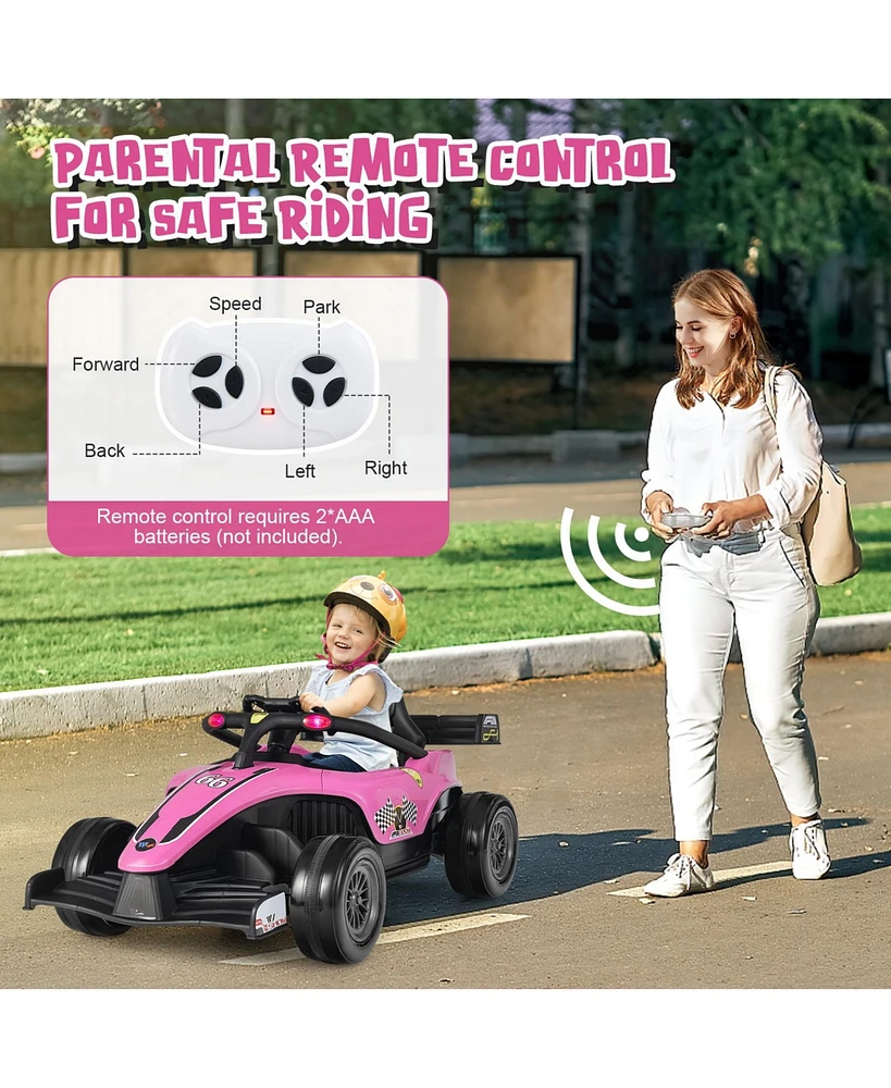 Slickblue 12V Kids Ride on Electric Formula Racing Car with Remote Control