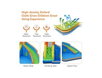 Slickblue Kids Inflatable Water Slide Bouncing House with Carrying Bag and 480W Blower