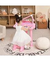 Slickblue 31 Keys Kids Piano Keyboard with Stool and Lid