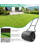 Lawn Roller with U-Shaped Handle for Garden Backyard