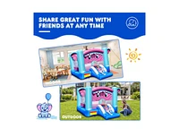 Slickblue 3-in-1 Elephant Theme Inflatable Castle without Blower