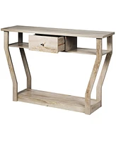 Costway Modern Sofa Accent Table with Drawer Entryway Hallway Hall