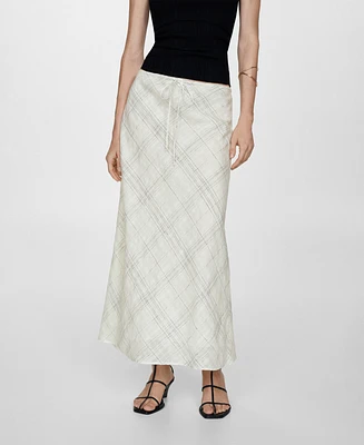 Mango Women's Printed Midi Skirt