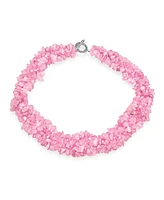 Bling Jewelry Big Chunky Chips Cluster Multi Strand Statement Bib Collar Necklace