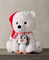 Holiday Lane Animated Plush Sing Aloud Polar Bear with Penguin, Created for Macy's