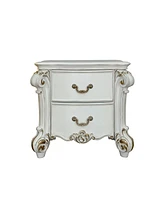 Simplie Fun Vendome Nightstand, Antique Pearl Finish