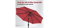 9' Patio Umbrella Replacement Canopy Outdoor Table Market Yard Umbrella Replacement Top Cover