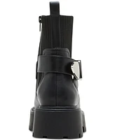 Madden Girl Ccryptic Knit Buckle Lug Sole Booties