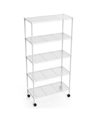 Simplie Fun 5 Tier Shelf Unit - Heavy Duty Wire Shelving