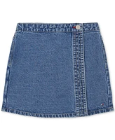 Tommy Hilfiger Big Girls Cotton Denim Faux-Wrap Skirt