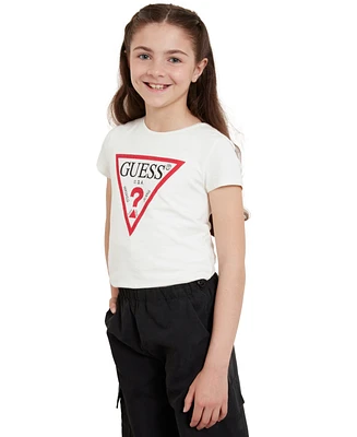 Guess Big Girls Triangle Rhinestone Logo T-shirt