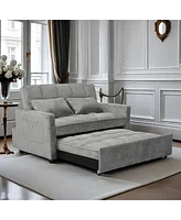 Streamdale Furniture Luxurious Velvet Sofa Bed Perfect for Small Spaces with Easy Assembly