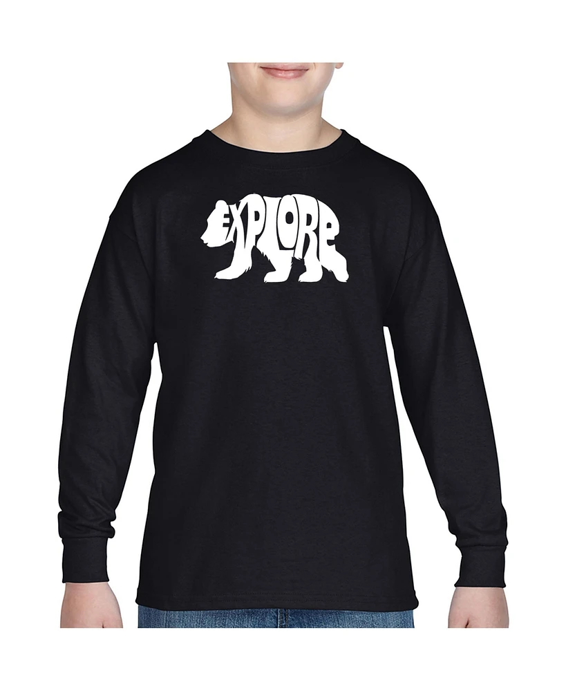 La Pop Art Boys Explore Word Long Sleeve T-Shirt