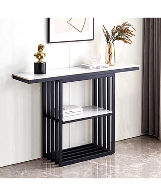 Simplie Fun Versatile Modern Black Console Table