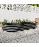 Streamdale Furniture Large Metal Oval Raised Garden Bed