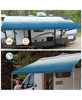 8x14 Ft Rv Awning Replacement Fabric Canopy Camper Trailer Block Uv Outdoor